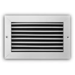 10 In. X 6 In. Steel Fixed Bar Return Air Grille In White