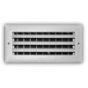 10 In. X 4 In. 1-Way Steel Adjustable Curved Blade Wall/Ceiling Register In White