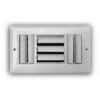 8 In. X 4 In. 3-Way Steel Adjustable Curved Blade Wall/Ceiling Register In White
