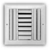 8 In. X 8 In. 3-Way Steel Adjustable Curved Blade Wall/Ceiling Register In White