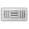 10 In. X 4 In. 3-Way Steel Adjustable Curved Blade Wall/Ceiling Register In White