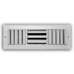14 In. X 4 In. 3-Way Adjustable Curved Blade Wall/Ceiling Register