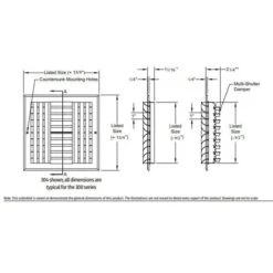 14 In. X 14 In. 4-Way Steel Adjustable Curved Blade Wall/Ceiling Register In White -Fire Place Store whites everbilt registers grilles e304m14x14 44 1000