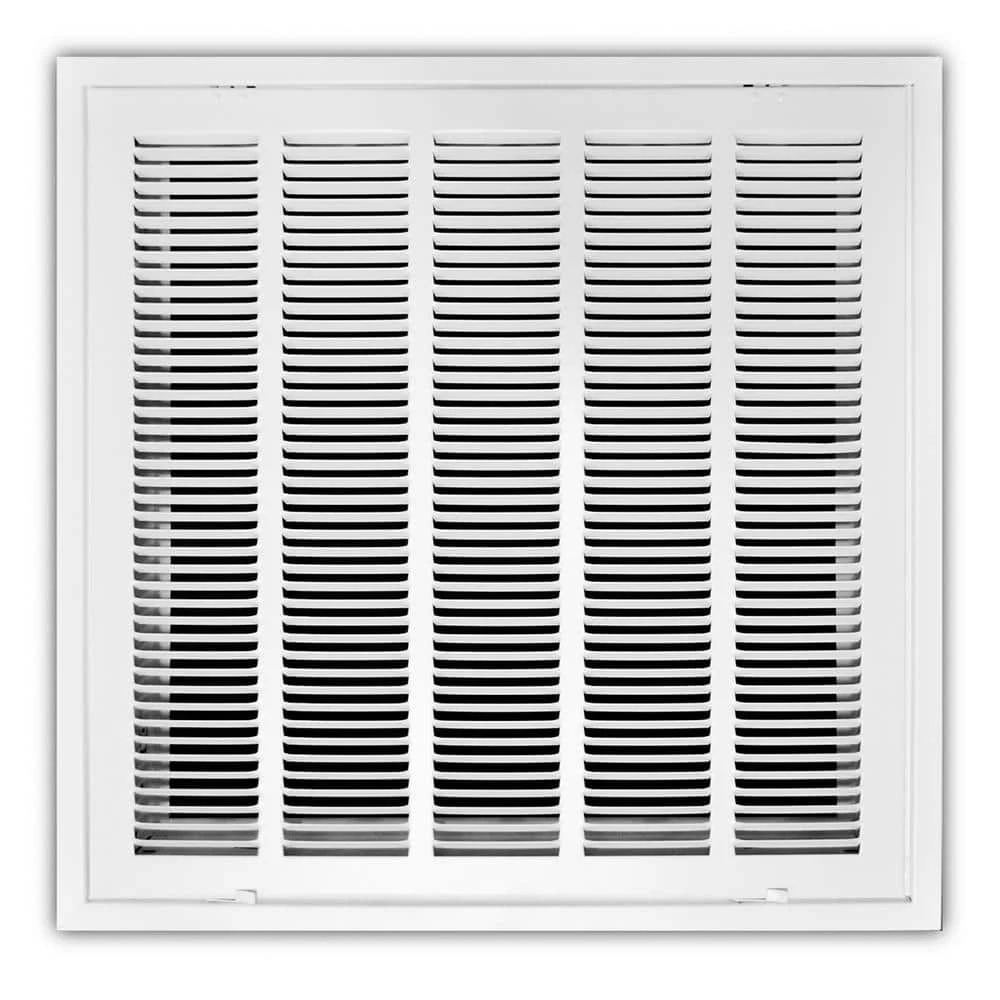 24 In. X 24 In. Steel Commercial T-Bar Return Air Filter Grille In White 1 24 In. X 24 In. Steel Commercial T-Bar Return Air Filter Grille In White
