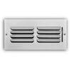 10 In. X 4 In. 1-Way Steel Fixed Curved Blade Wall/Ceiling Register In White