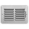 10 In. X 6 In. 1-Way Steel Fixed Curved Blade Wall/Ceiling Register In White