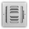 6 In. X 6 In. 4-Way Steel Fixed Curved Blade Wall/Ceiling Register In White