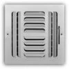 8 In. X 8 In. 4-Way Steel Fixed Curved Blade Wall/Ceiling Register In White