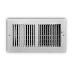 12 In. X 6 In. 2-Way Aluminum Wall/Ceiling Register In White
