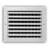 10 In. X 8 In. 1-Way Aluminum Adjustable Curved Blade Wall/Ceiling Register In White