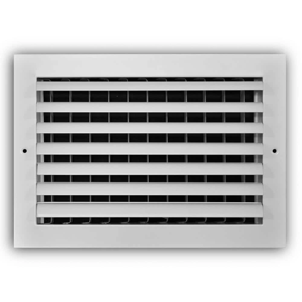 12 In. X 8 In. 1-Way Aluminum Adjustable Curved Blade Wall/Ceiling Register In White 1 12 In. X 8 In. 1-Way Aluminum Adjustable Curved Blade Wall/Ceiling Register In White