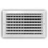 14 In. X 8 In. 1-Way Aluminum Adjustable Curved Blade Wall/Ceiling Register