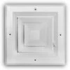 6 In. X 6 In. 4-Way Aluminum Square Ceiling Diffuser In White