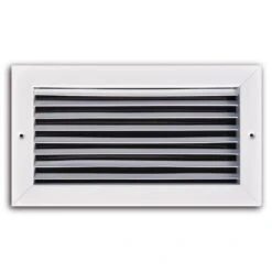 12 In. X 4 In. White Fixed Bar Return Air Grille