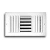 14 In. X 6 In. 3 Way Aluminum Adjustable Curved Blade Wall/Ceiling Register