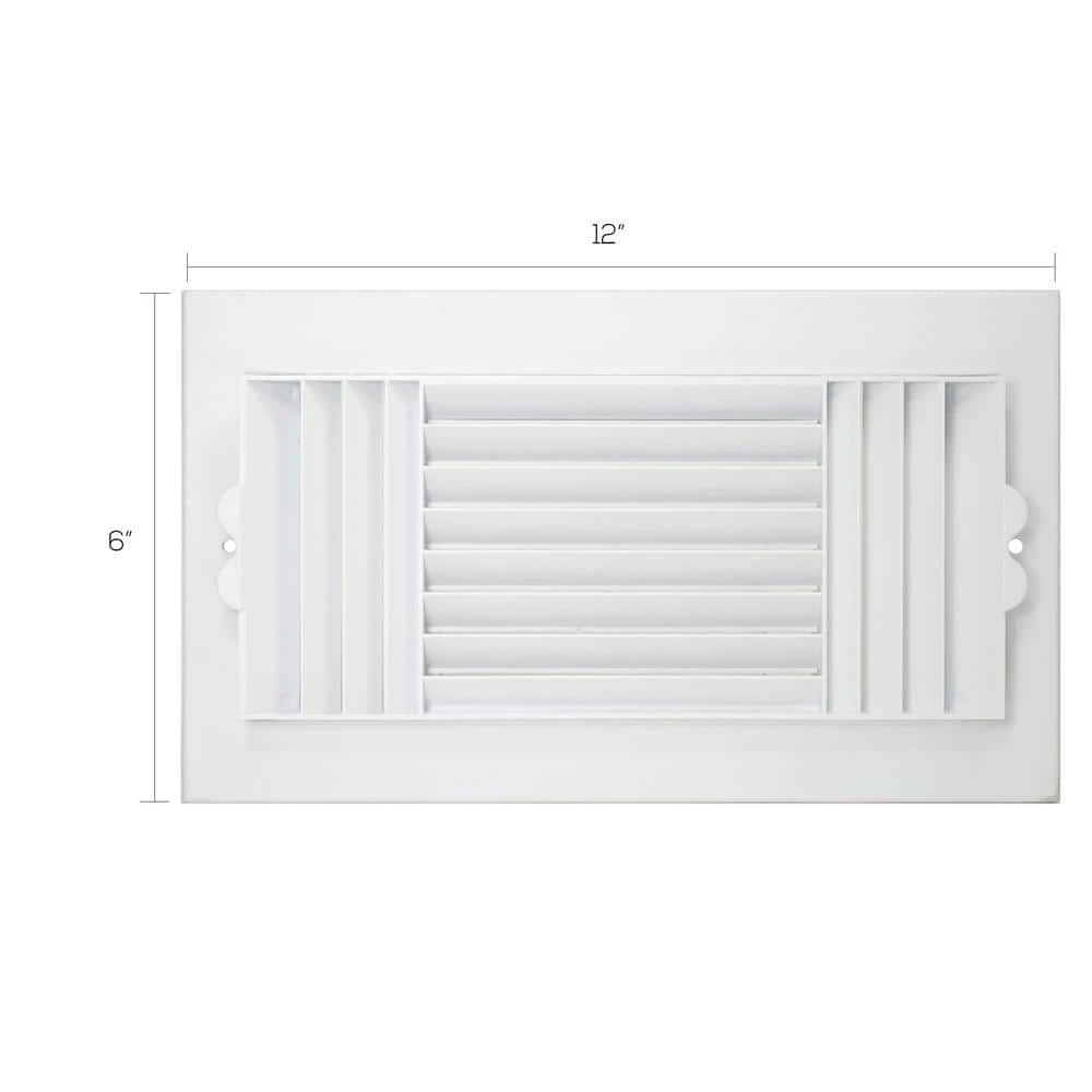 12 In. X 6 In. Plastic Ceiling Register 3-Way 4 12 In. X 6 In. Plastic Ceiling Register 3-Way - Image 4
