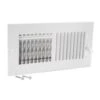 10 In. X 4 In. 2-Way Steel Wall/Ceiling Register, White