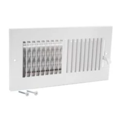 10 In. X 4 In. 2-Way Steel Wall/Ceiling Register, White