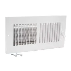 10 In. X 4 In. 2-Way Steel Wall/Ceiling Register, White -Fire Place Store whites ez flo registers grilles 61609 fa 1000