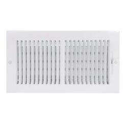 12 In. X 6 In. 2-Way Steel Wall/Ceiling Register, White -Fire Place Store whites ez flo registers grilles 61612 c3 1000