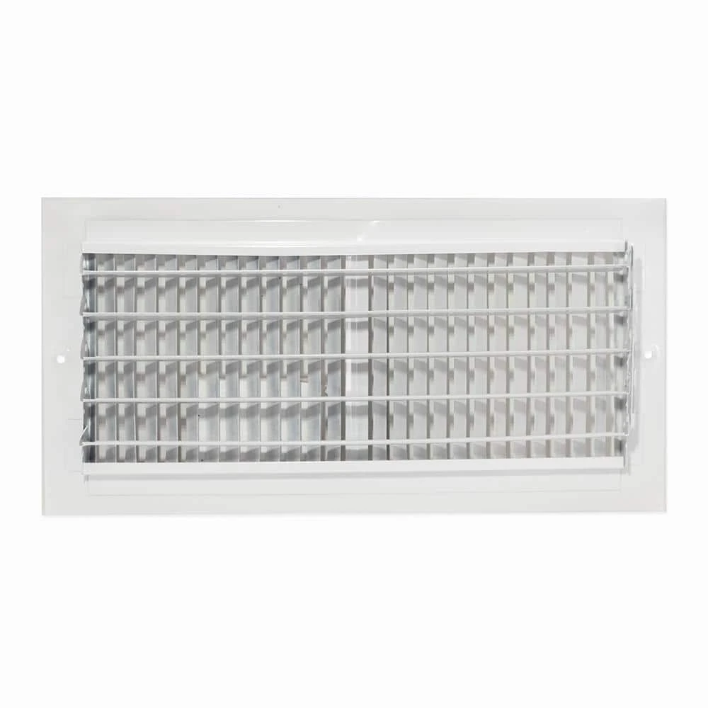 14 In. X 6 In. 2-Way Steel Wall/Ceiling Register, White 4 14 In. X 6 In. 2-Way Steel Wall/Ceiling Register, White - Image 4