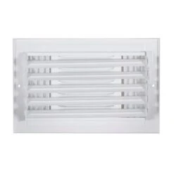 10 In. X 6 In. 3-Way Steel Wall/Ceiling Registered, White -Fire Place Store whites ez flo registers grilles 61614 4f 1000