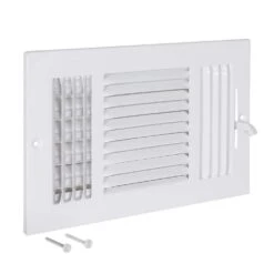 10 In. X 6 In. 3-Way Steel Wall/Ceiling Registered, White