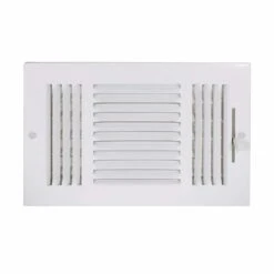 10 In. X 6 In. 3-Way Steel Wall/Ceiling Registered, White -Fire Place Store whites ez flo registers grilles 61614 c3 1000