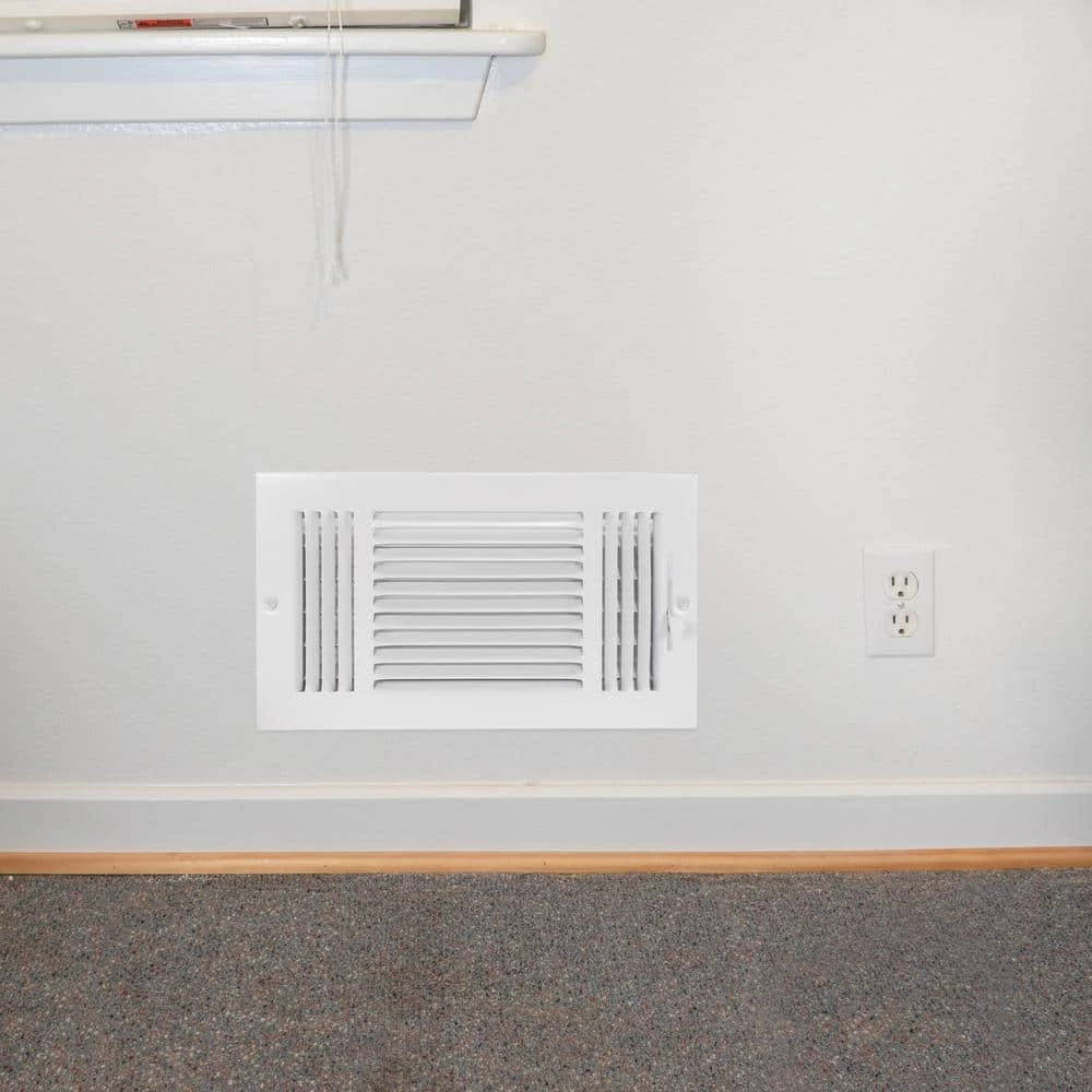 12 In. X 6 In. 3-Way Steel Wall/Ceiling Register , White 6 12 In. X 6 In. 3-Way Steel Wall/Ceiling Register , White - Image 6