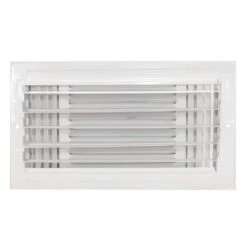 12 In. X 6 In. 3-Way Steel Wall/Ceiling Register , White 9 12 In. X 6 In. 3-Way Steel Wall/Ceiling Register , White -Fire Place Store whites ez flo registers grilles 61615 4f 1000