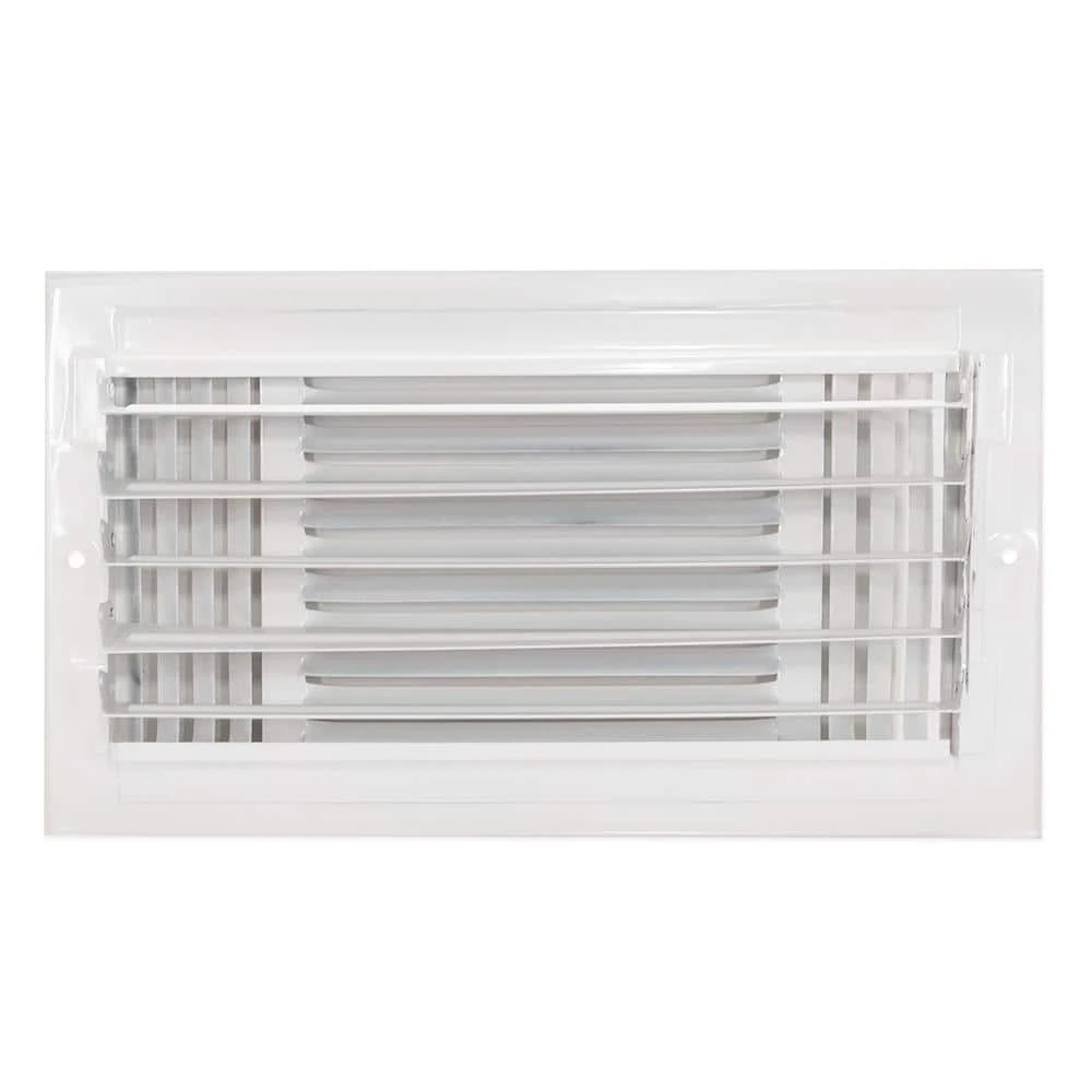 12 In. X 6 In. 3-Way Steel Wall/Ceiling Register , White 4 12 In. X 6 In. 3-Way Steel Wall/Ceiling Register , White - Image 4