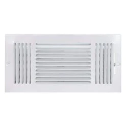 14 In. X 6 In. 3-Way Steel Wall/Ceiling Register, White -Fire Place Store whites ez flo registers grilles 61616 c3 1000