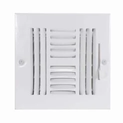 7-3/4 In X 7-3/4 In 4-Way Steel Wall/Ceiling Register, White