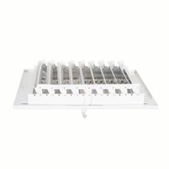 10 In. X 10 In. 4-Way Steel Wall/Ceiling Register, White -Fire Place Store whites ez flo registers grilles 61619 1f 1000