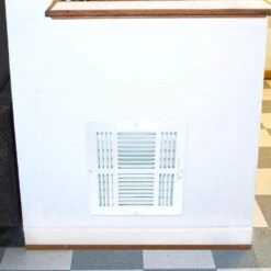 10 In. X 10 In. 4-Way Steel Wall/Ceiling Register, White -Fire Place Store whites ez flo registers grilles 61619 31 1000
