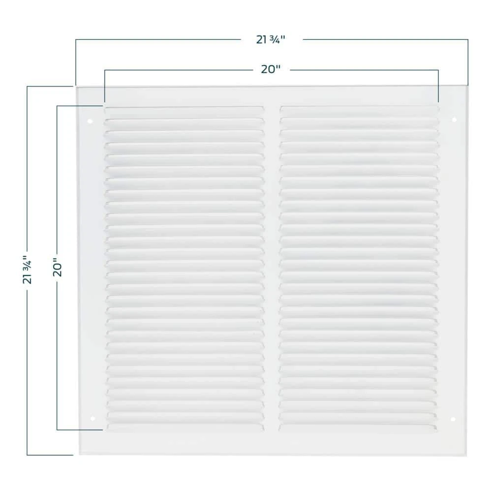 20 In. X 20 In. Steel Return Air Grille 2 20 In. X 20 In. Steel Return Air Grille - Image 2