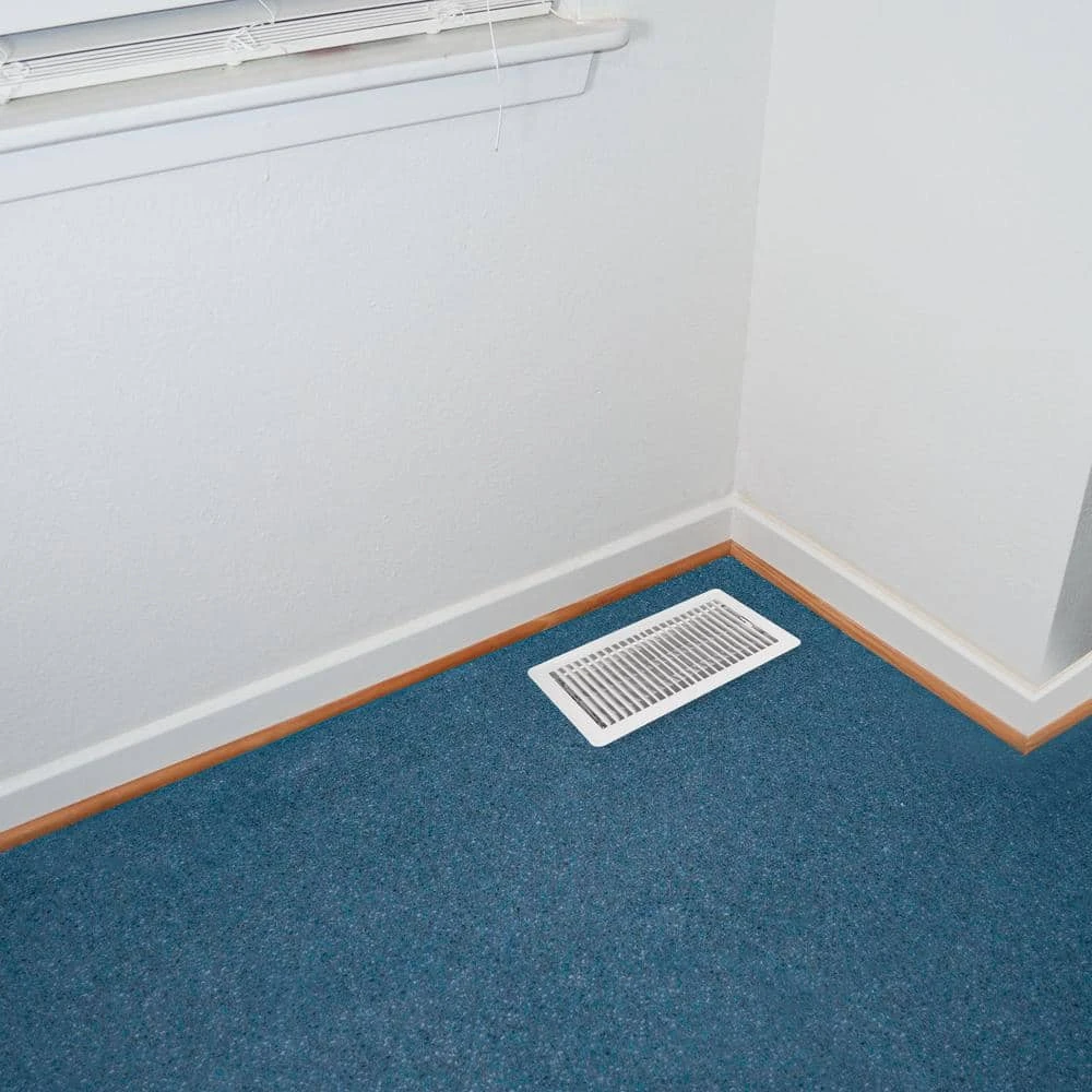 12 In. X 6 In. Steel Floor Diffuser, White 6 12 In. X 6 In. Steel Floor Diffuser, White - Image 6