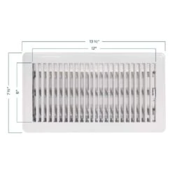 12 In. X 6 In. Steel Floor Diffuser, White 10 12 In. X 6 In. Steel Floor Diffuser, White -Fire Place Store whites ez flo registers grilles 61638 44 1000
