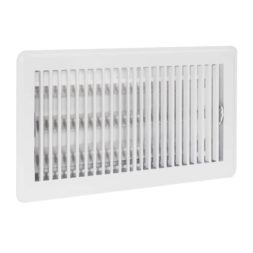 12 In. X 6 In. Steel Floor Diffuser, White 2 12 In. X 6 In. Steel Floor Diffuser, White - Image 2