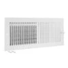 16 In. X 6 In. 2-Way Steel Wall/Ceiling Register, White