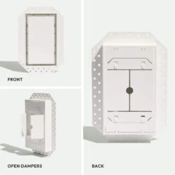 Flush Wall Vent Luxe 4 In. W. X 10 In. - White -Fire Place Store whites fittes registers grilles dwall4x10swh c3 1000