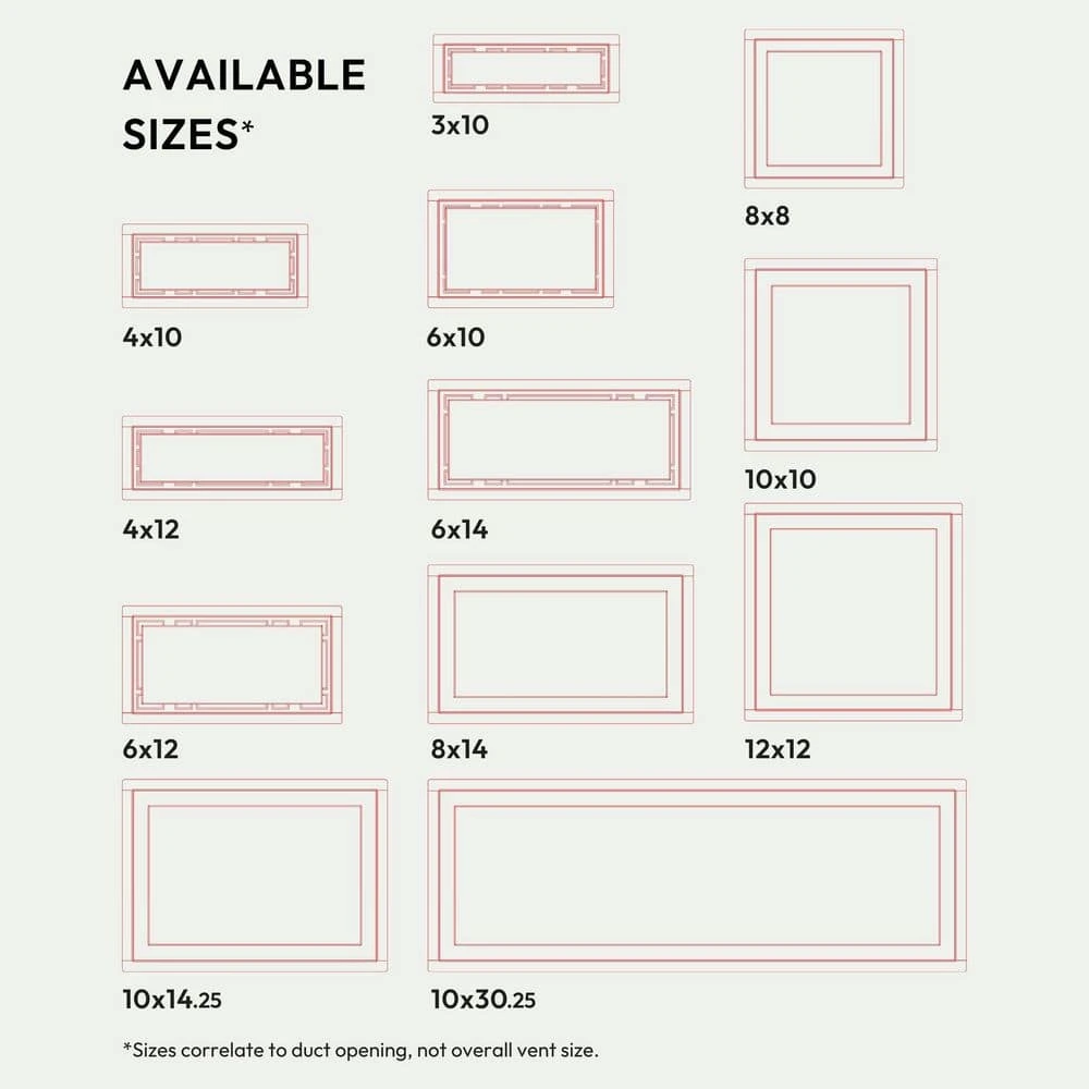 Framed Wall Vent Luxe 10 In. W. X 14 In. - White 2 Framed Wall Vent Luxe 10 In. W. X 14 In. - White - Image 2