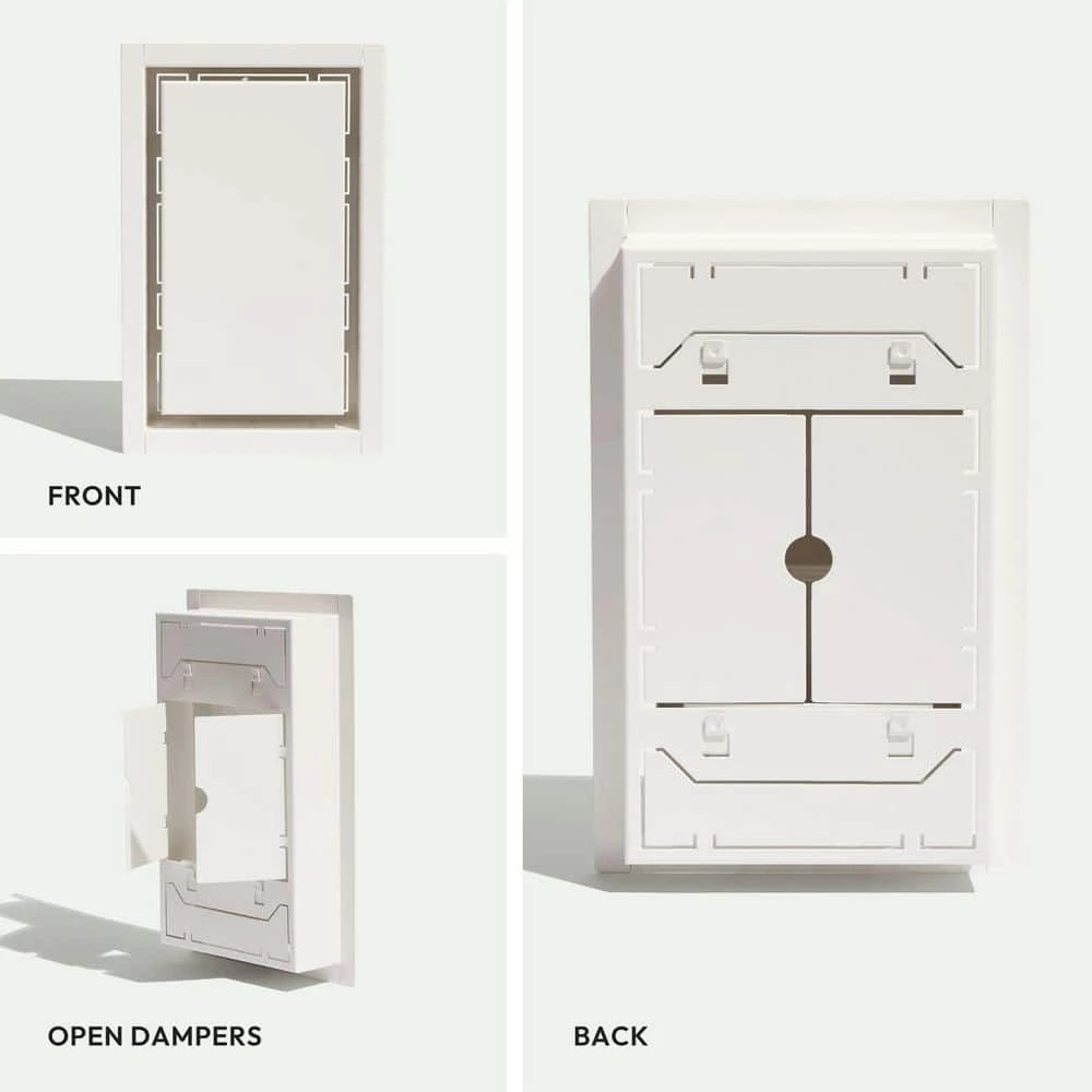 Framed Wall Vent Luxe 6 In. W. X 10 In. - White 3 Framed Wall Vent Luxe 6 In. W. X 10 In. - White - Image 3