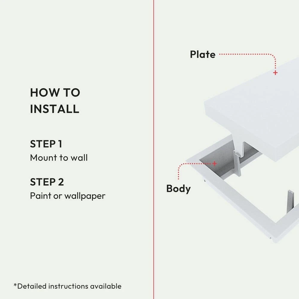 Framed Wall Vent (Lite) 10 In. X 14 In. White 4 Framed Wall Vent (Lite) 10 In. X 14 In. White - Image 4