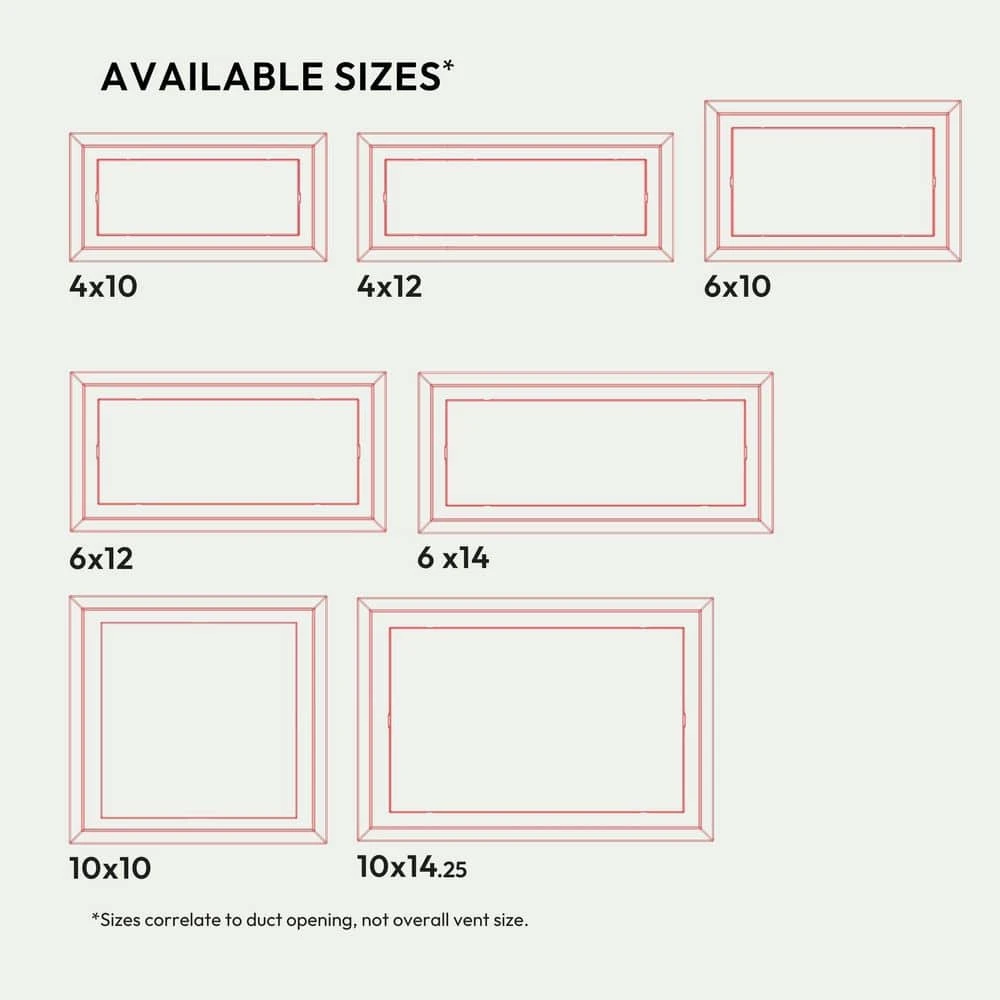 Framed Wall Vent (Lite) 10 In. X 14 In. White 2 Framed Wall Vent (Lite) 10 In. X 14 In. White - Image 2