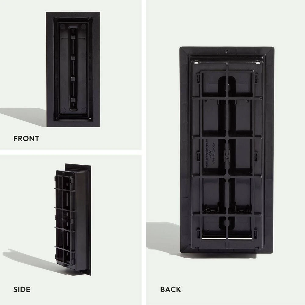 Framed Floor Vent (Lite) 3 In. X 10 In. White 2 Framed Floor Vent (Lite) 3 In. X 10 In. White - Image 2