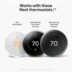 Google Nest Temperature Sensor (2nd Gen) - 3-Pack -Fire Place Store whites google thermostat sensors ga05177 us 66 1000