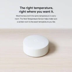 Google Nest Temperature Sensor - Smart Home Thermostat Sensor -Fire Place Store whites google thermostat sensors t5000sf 40 1000