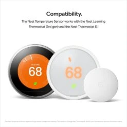 Google Nest Temperature Sensor - Smart Home Thermostat Sensor (3 Pack) 14 Google Nest Temperature Sensor - Smart Home Thermostat Sensor (3 Pack) -Fire Place Store whites google thermostat sensors t5001sf 66 1000