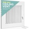 10 In. X 4 In. 1-Way Air Vent Covers For Home Ceiling Or Wall Grille Register Cover W/Adjustable Damper, White